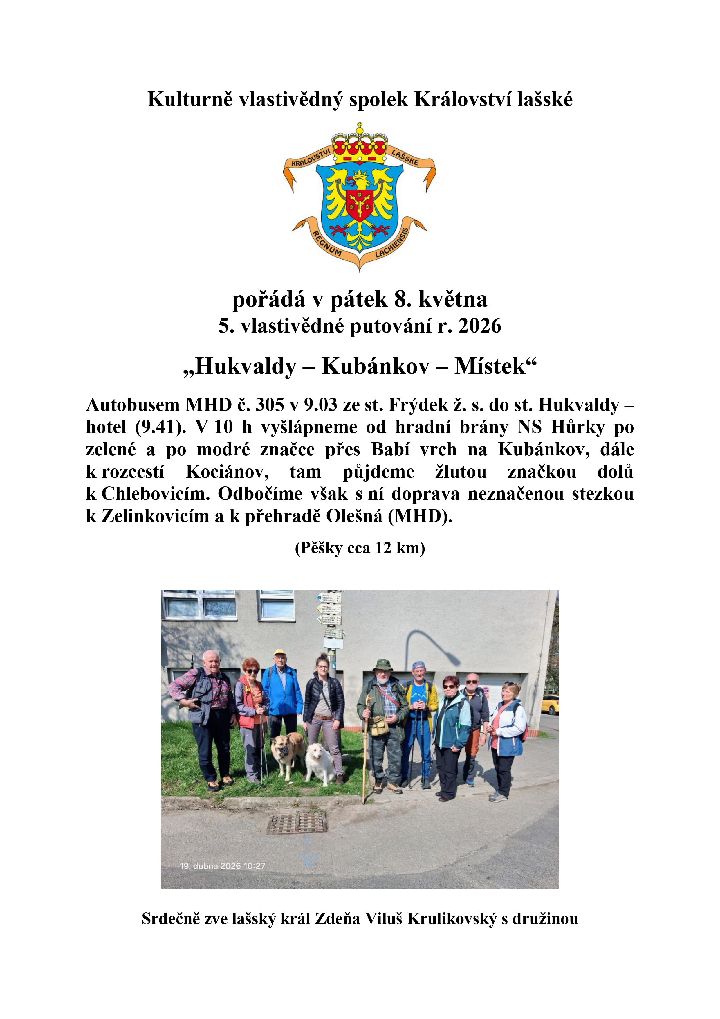 5. vlastivědné putování r. 2026